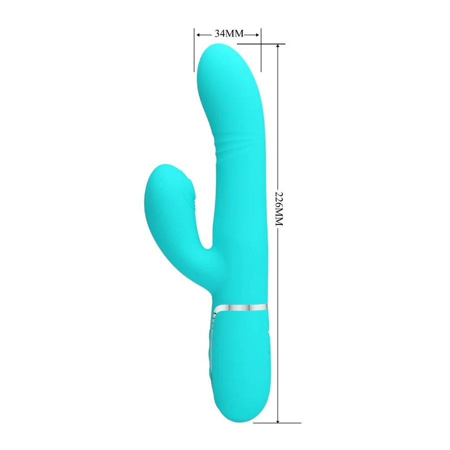PRETTY LOVE - MULTIFUNKTSIOONILINE G-SPOT VIBRATOR AQUA GREEN